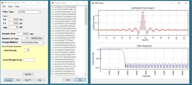 Parks-McClellan Filter Design Results