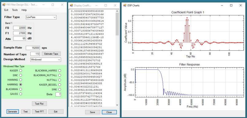 Parks-McClellan Filter Design Results