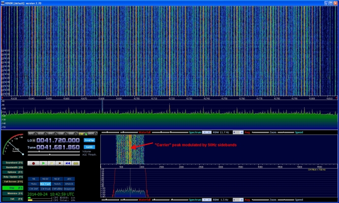 Base Noise Peak around 43MHz